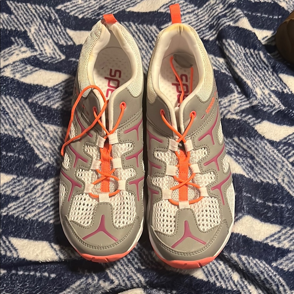Speedo Women's Athletic Shoes - Gray, Pink, and Orange